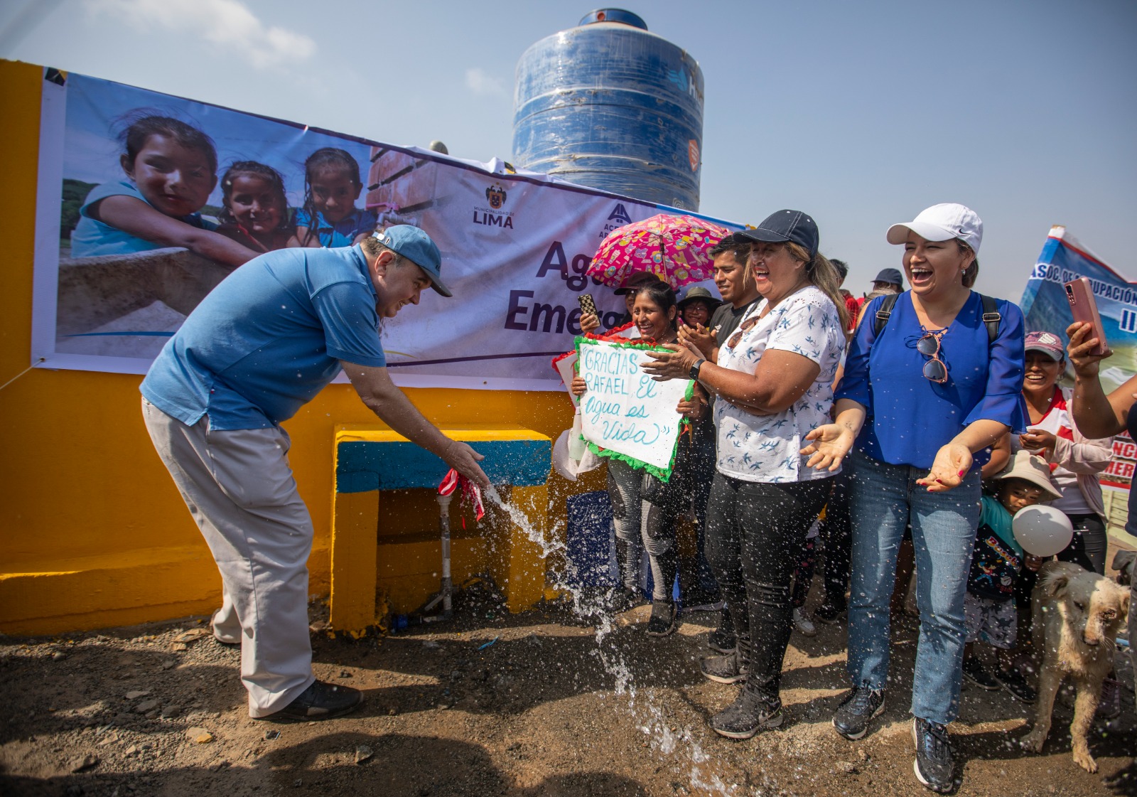 Rafael L Pez Aliaga Inaugur Primer Punto De Proyecto Agua De