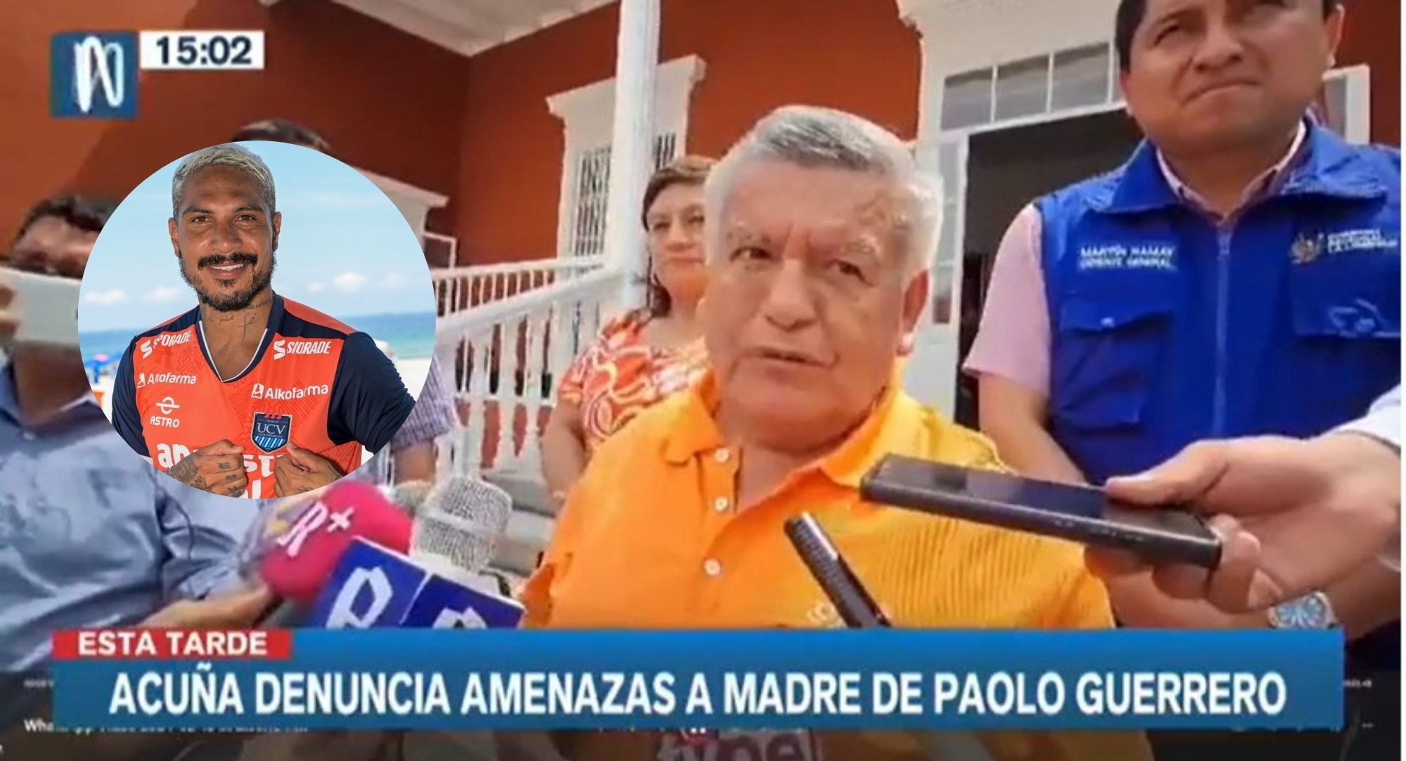 César Acuña confirma amenazas a mamá y familiares de Paolo Guerrero