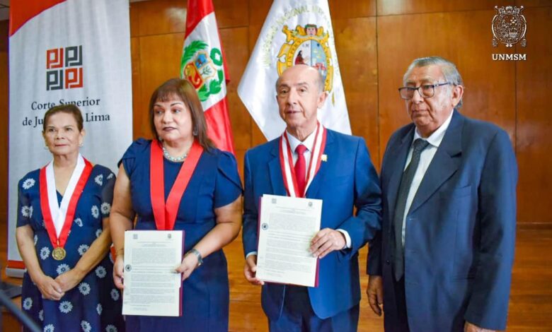 UNMSM y Corte Superior de Justicia de Lima suscriben convenio de cooperación académica