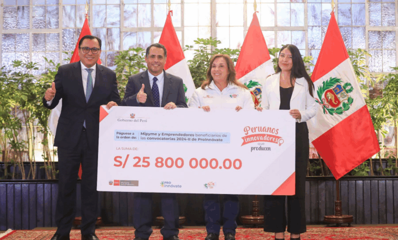 Presidenta Boluarte impulsa a emprendedores con más de S/ 25 millones en fondos de ProInnóvate