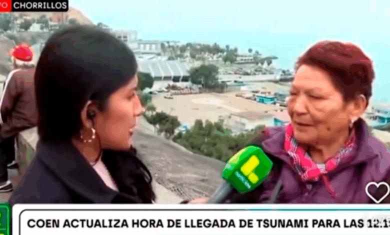 Ciudadana lleva a su nieto al mar pese a alerta de tsunami en el litoral peruano