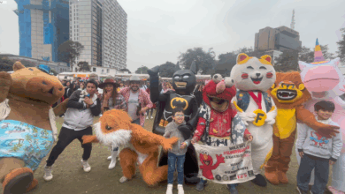 Junior Silva, Vania Torres y Ducelia Echevarria en Feria Fortuna
