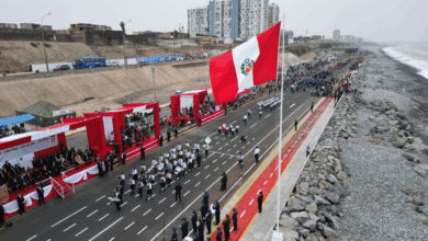 Desfile cívico militar por el 204° aniversario de la independencia nacional en la región Callao