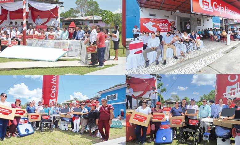 Caja Huancayo inaugura oficina de inclusión amazónica y junto con la fundación Caja Huancayo realiza importante contribución social en beneficio de la salud y educación del distrito de Santa Rosa de Loreto
