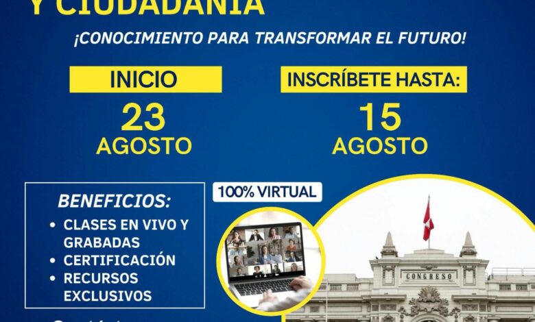 Prepárate para liderar el cambio e inscríbete en el Curso de Formación Ciudadana y Política