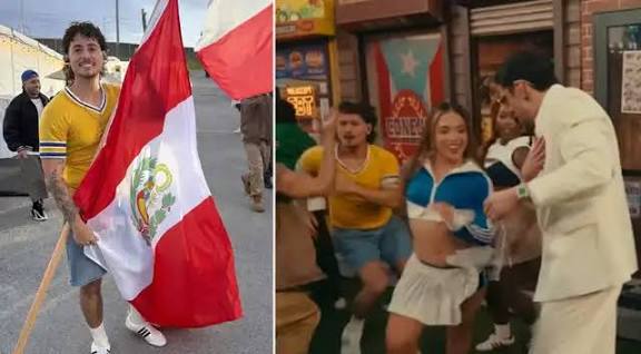 ¡Orgullo peruano! ‘Pato’ Quiñones baila junto a Bad Bunny en el Super Bowl 2026