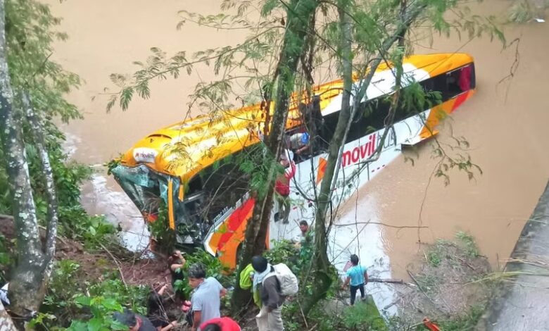 Bus interprovincial cae a un río en San Martín: 35 heridos, algunos de gravedad