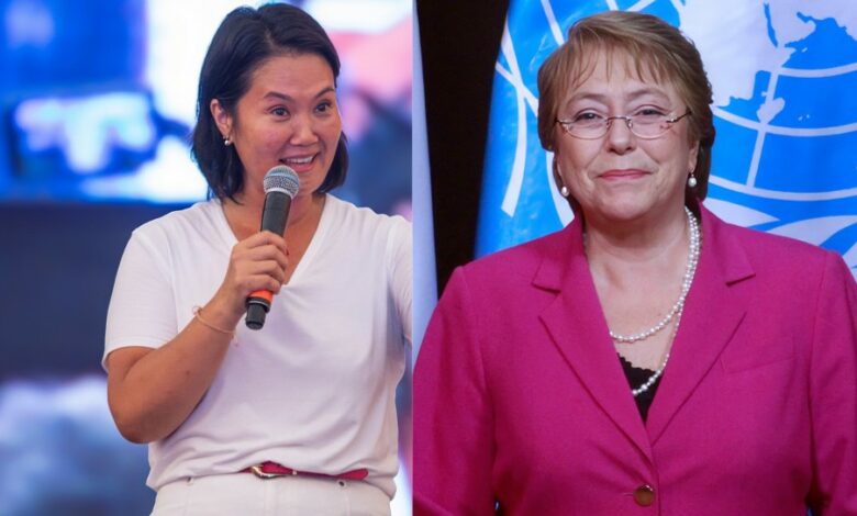 Keiko Fujimori respalda candidatura de Michelle Bachelet a la ONU pese a diferencias ideológicas