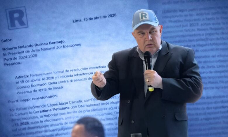 Candidato presidencial Rafael López Aliaga exige respuesta inmediata al JNE por afectación a más de un millón de electores