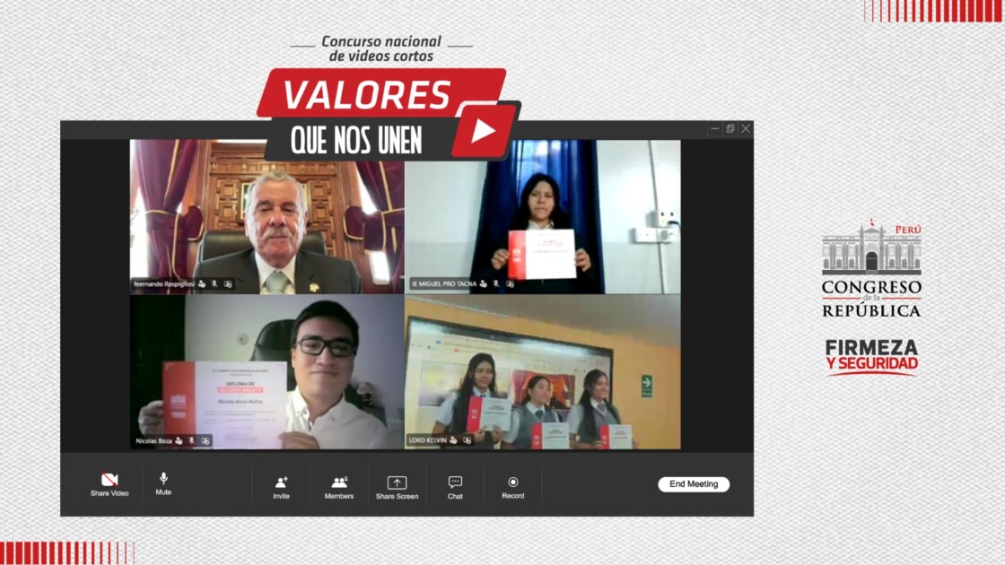 Reconocen talento juvenil en concurso nacional “Valores que nos unen ...