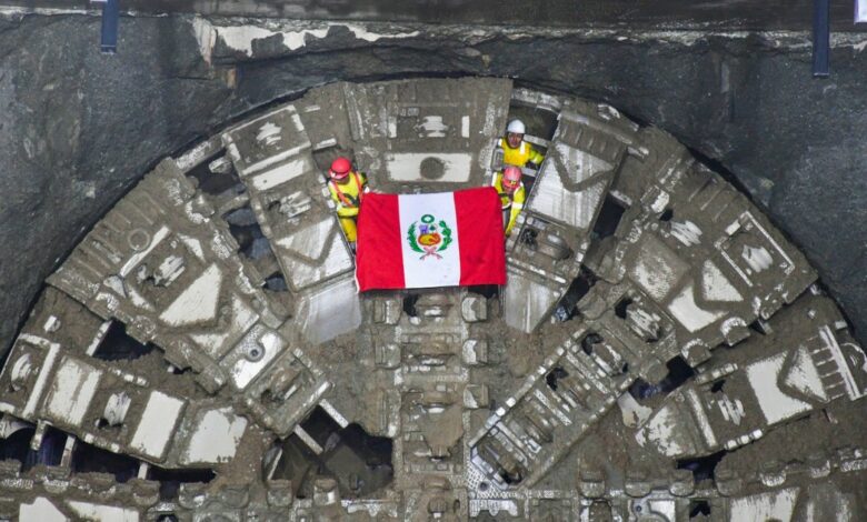 Tuneladora Micaela llega a la Estación Quilca del ramal de la Línea 4 del Metro de Lima y Callao