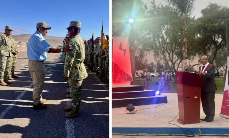 Busto del coronel Juan Valer Sandoval develado en ceremonia en la plaza Chavín de Huántar, Tacna.
